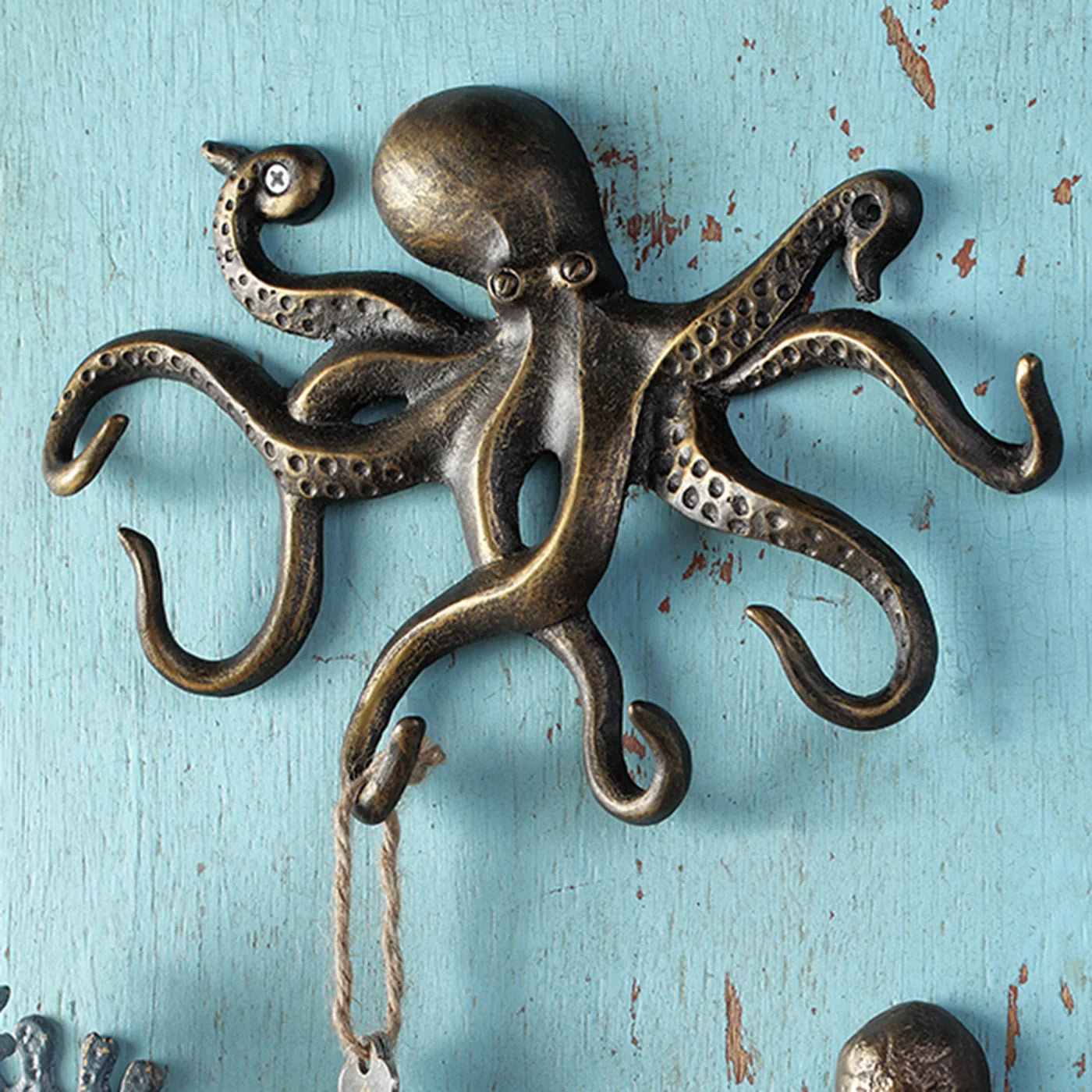 Aluminum Swimming Octopus Key Hook
