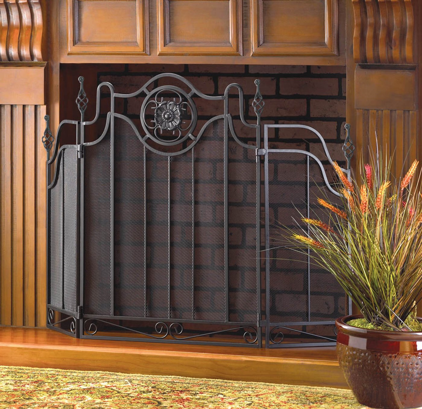 Exquisite Tuscan-Design Fireplace Screen