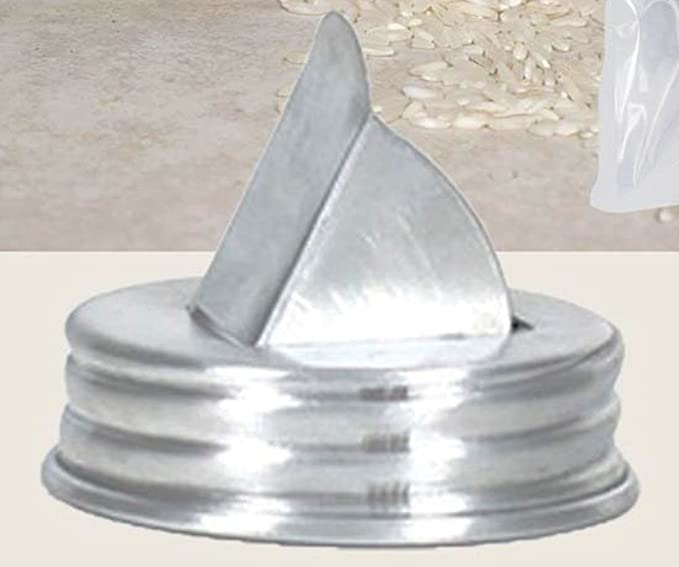 Mason Jar Aluminum Grain Dispenser Lid