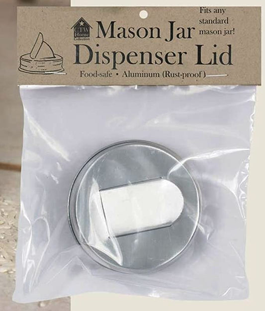 Mason Jar Aluminum Grain Dispenser Lid