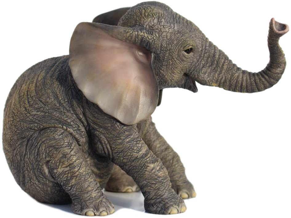 Baby Elephant Sitting Sculpture