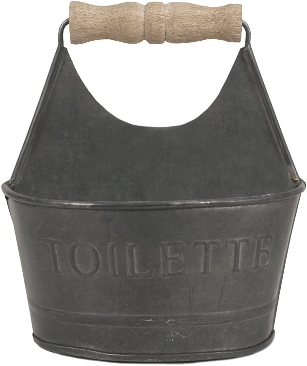 Metal Wooden Handle Small Toiletries Caddy
