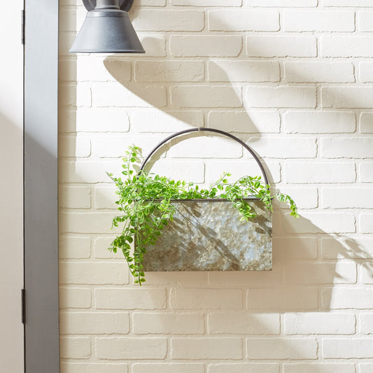 Rectangle Galvanized Wall Planter