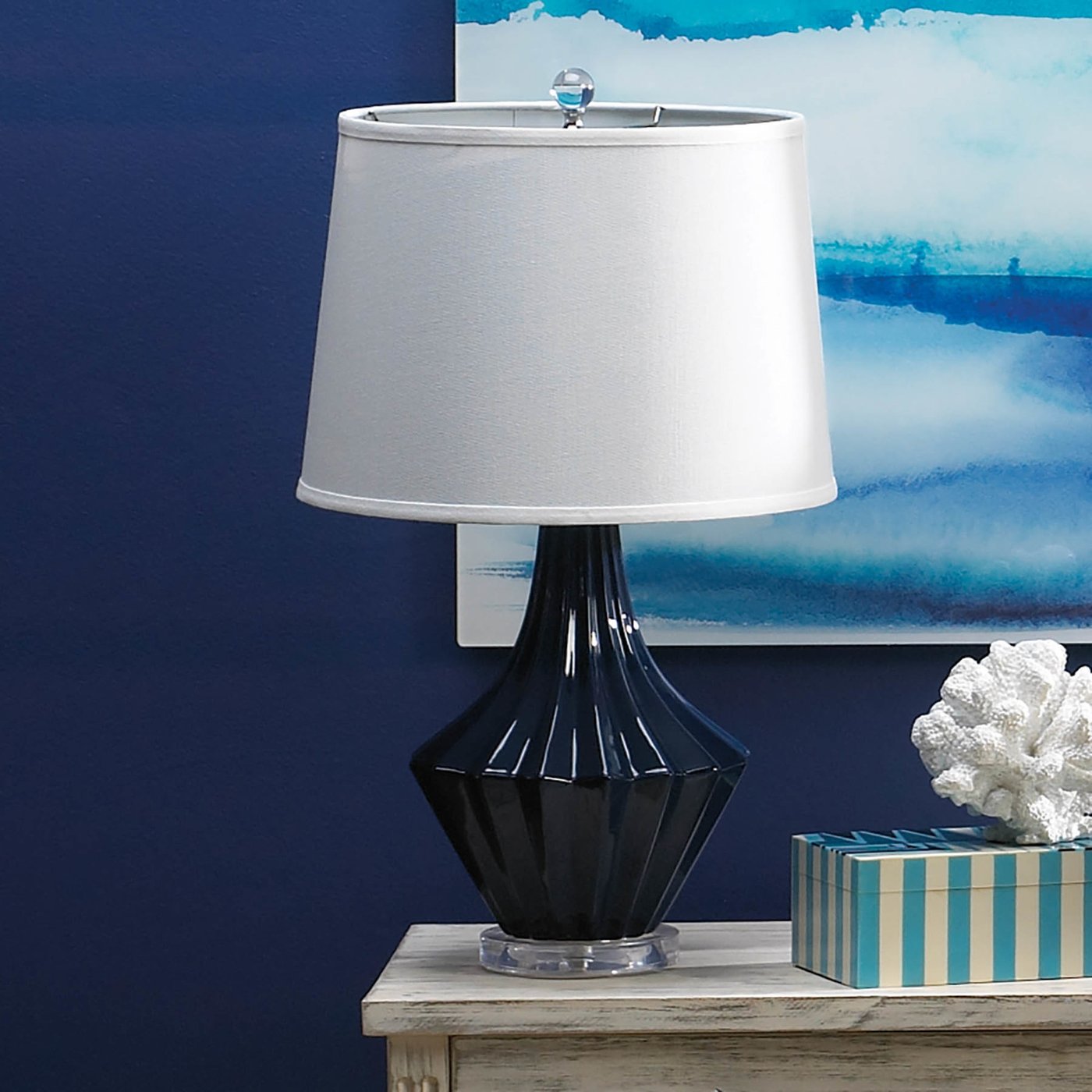 Mason Blue and White Table Lamp