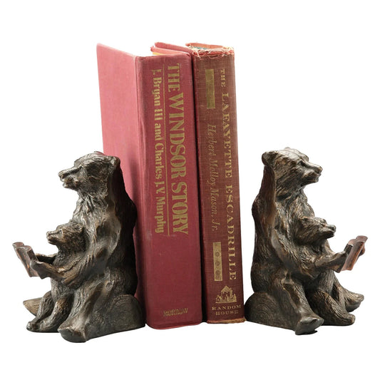 Bear And Cub Reading Bookends