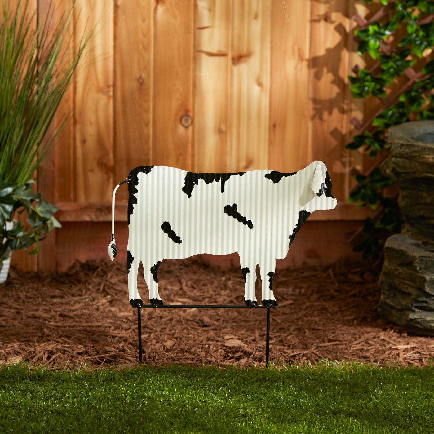 Iron Cow Garden Stake