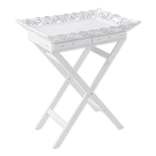 White Elegant Tray Stand