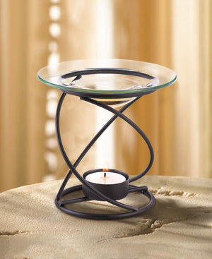 Black Metal Fragrance Foundry Spiral oil warmer