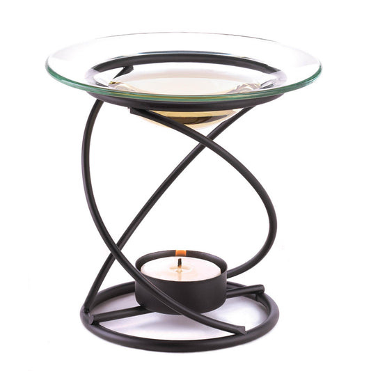 Black Metal Fragrance Foundry Spiral Oil Warmer