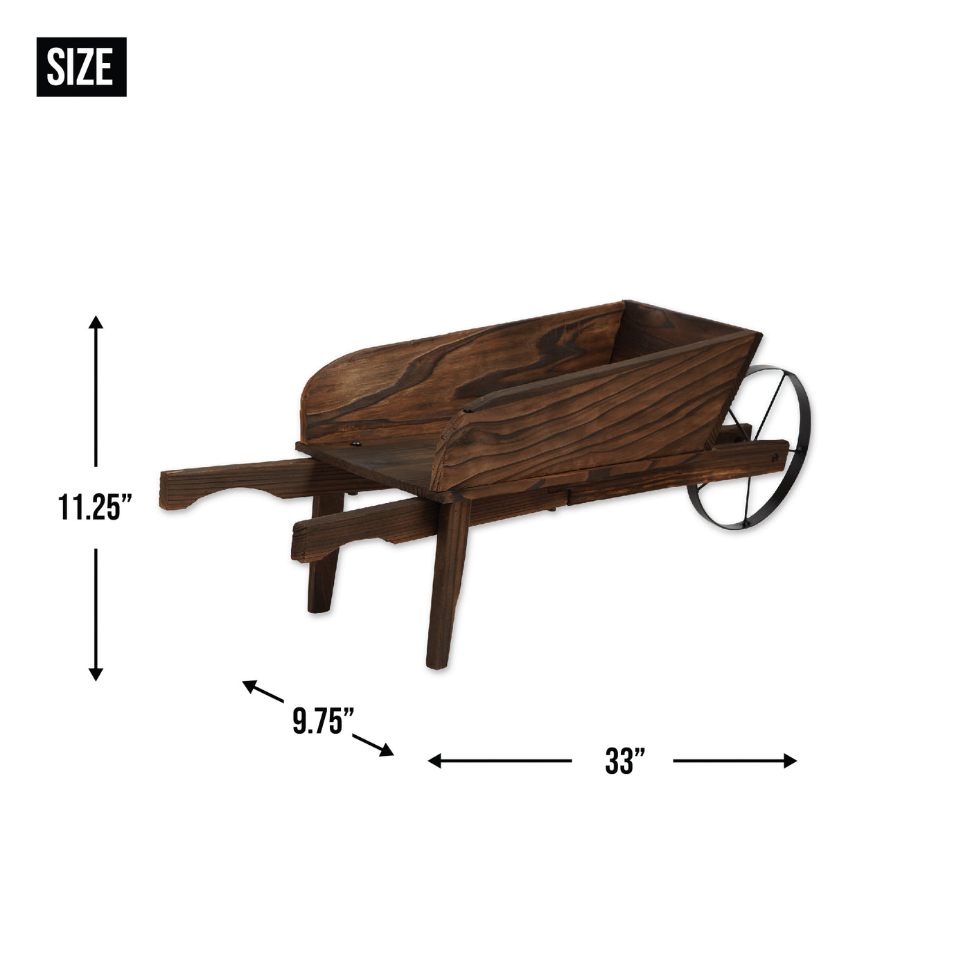 Wood Country Flower Cart Planter