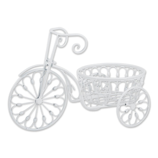 White Bicycle Indoor And Outdoor Planter
