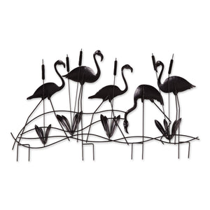 Multi Flamingo Garden Stake