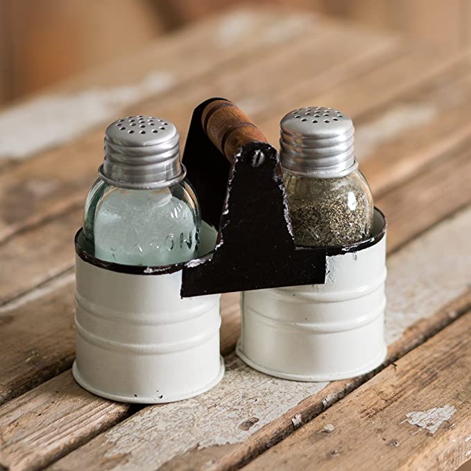 White Salt And Pepper Can Caddy