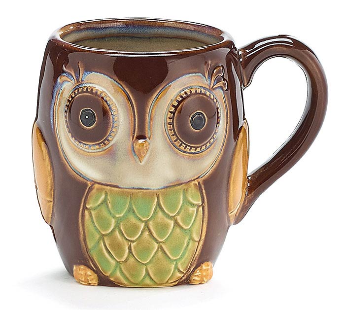 Chocolate Brown Owl Coffee Mug