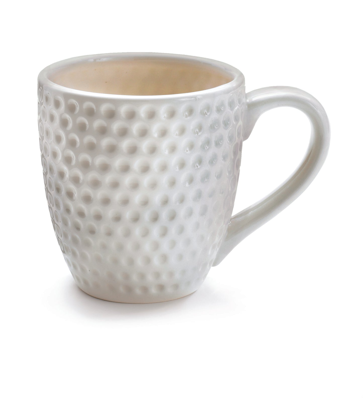 White Dimpled Ceramic Golf Ball Coffee Mug