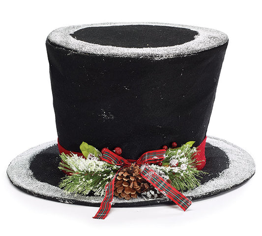 Tree Topper Black Fabric Hat