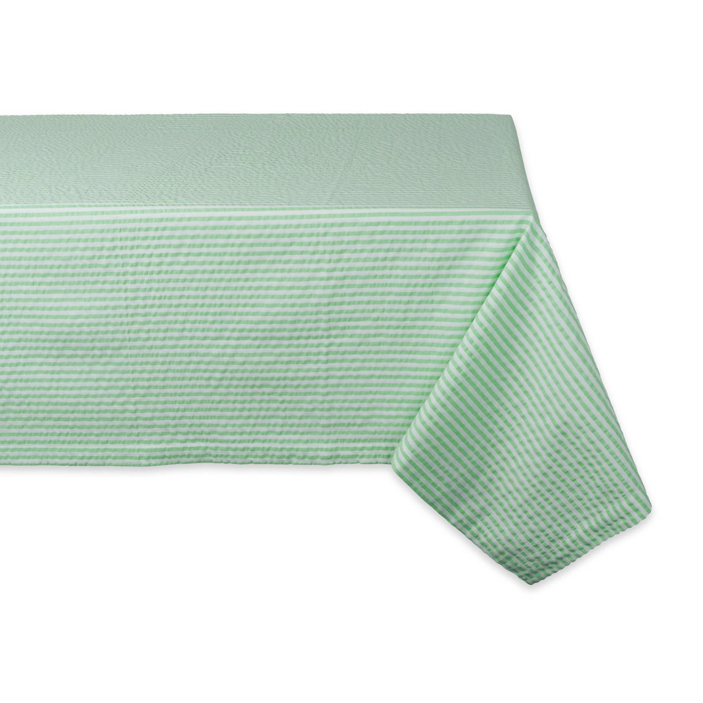 Bright Green Seersucker Tablecloth