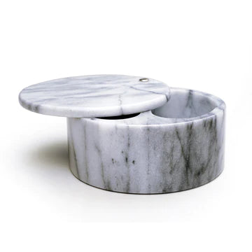 White Marble Salt Box