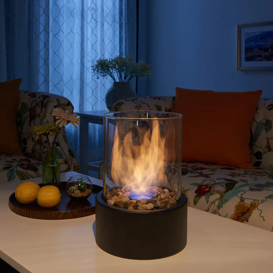 Indoor & Outdoor Small Portable Tabletop Fire Pit Clean Burning Bio Ethanol Ventless Fireplace