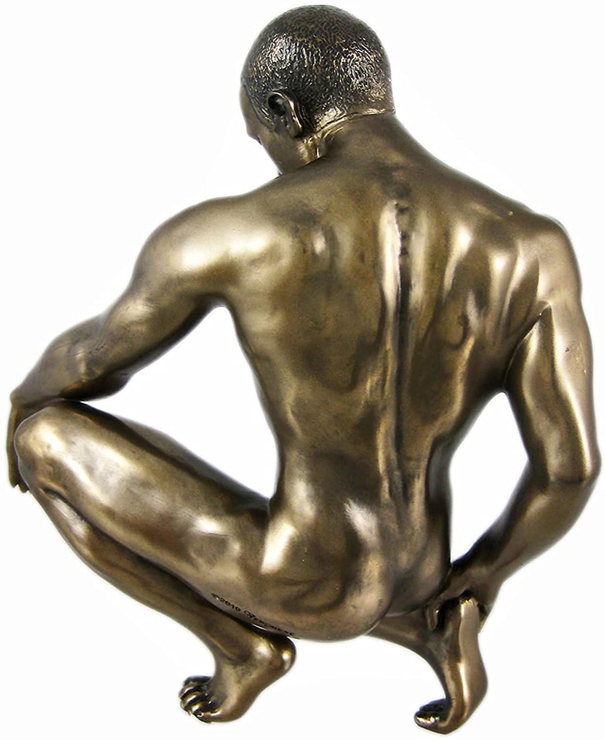 Bronze Nude Kneeling Male statue