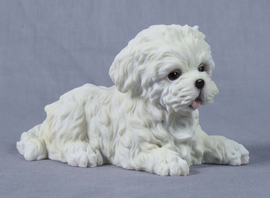 Maltese Puppy Polystone Figurine
