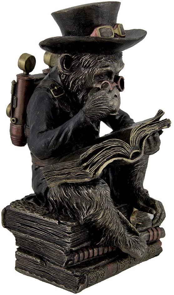 Steampunk Chimpanzee Scholar Statue