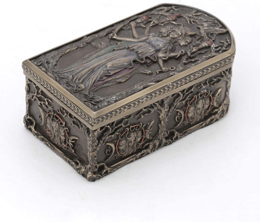 Hecate Triple Goddess Trinket Box Cold Cast Bronze
