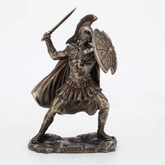 Greek Hero Achilles Holding Sword And Shield