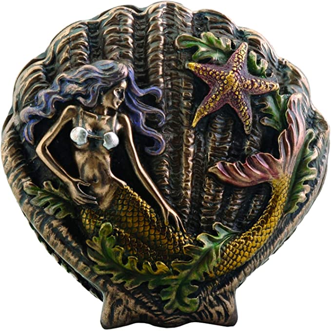 Mermaid Shell Box Jewelry Accessory Holder