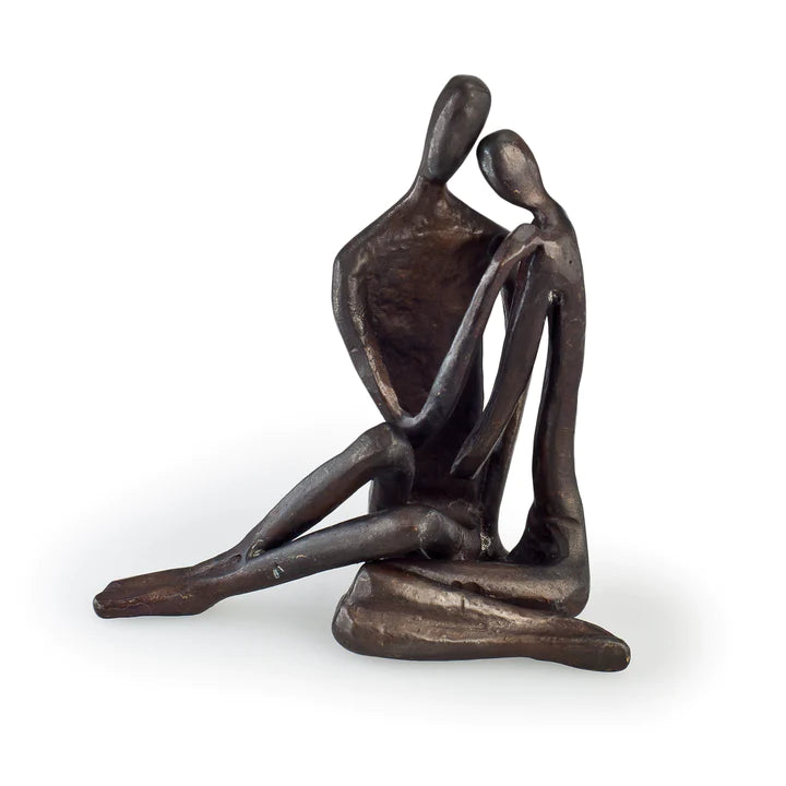 Small Couple Embracing Cast Bronze